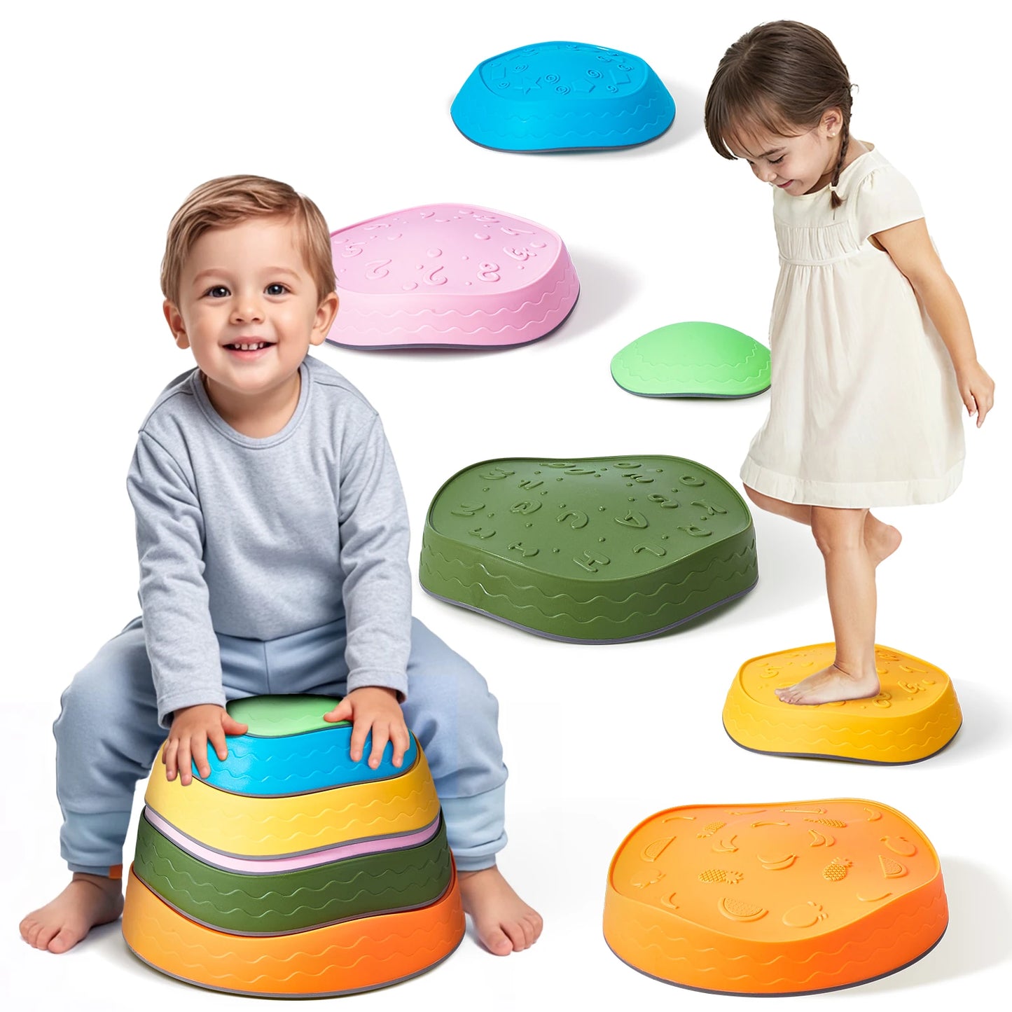 Stepping Stones Indoor Outdoor Play System For Developing Movement and Balance