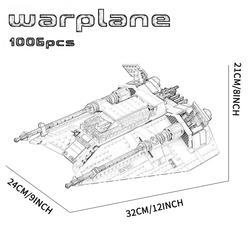 Creative 1006pcs Snowfighter Brick Model Building Blocks SciFi set for kids and adults, for creative play.