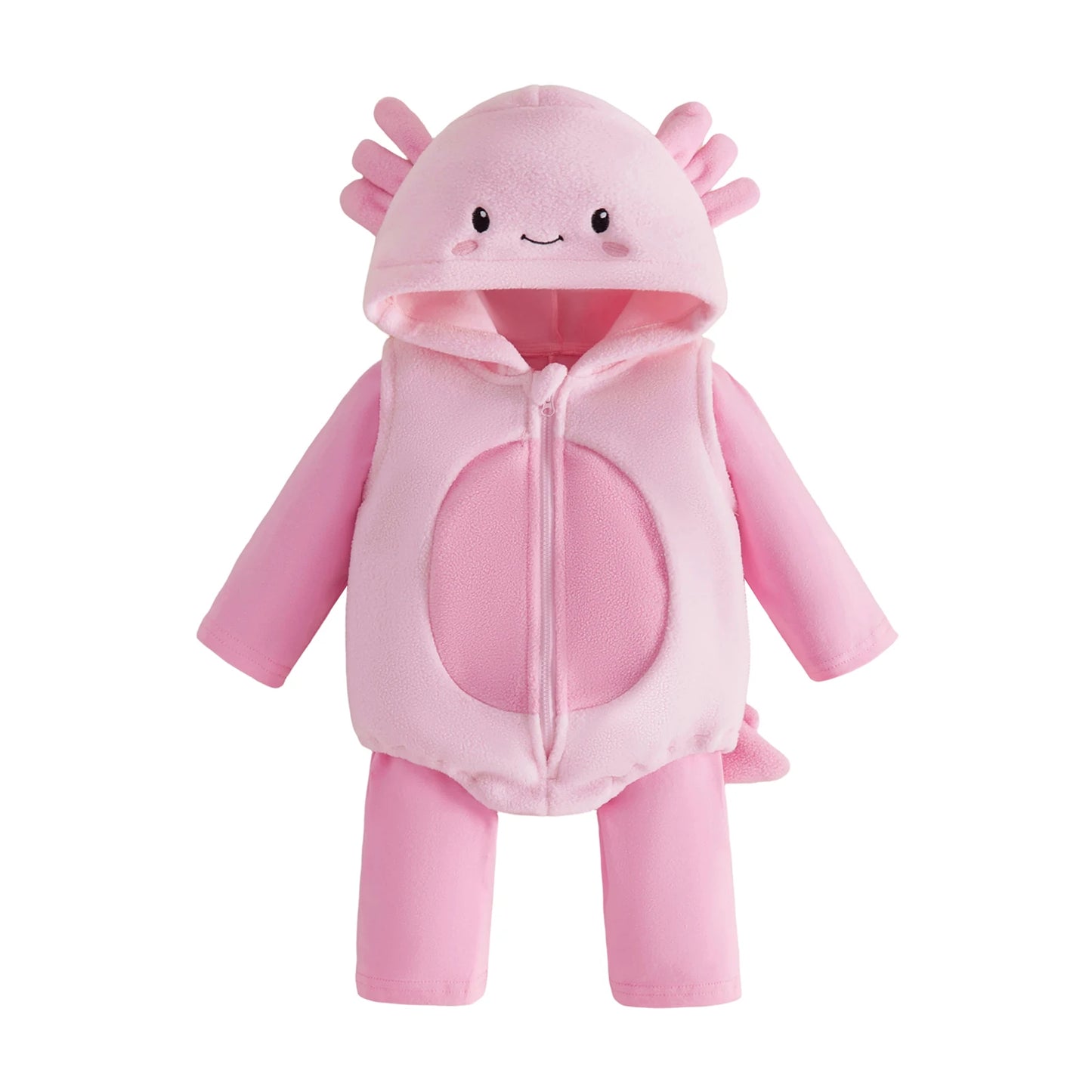 Fleece Girls Fall Outfit Baby Girl Pink with Pants and Hoodie Sweatshirt and Charming Smily Hood