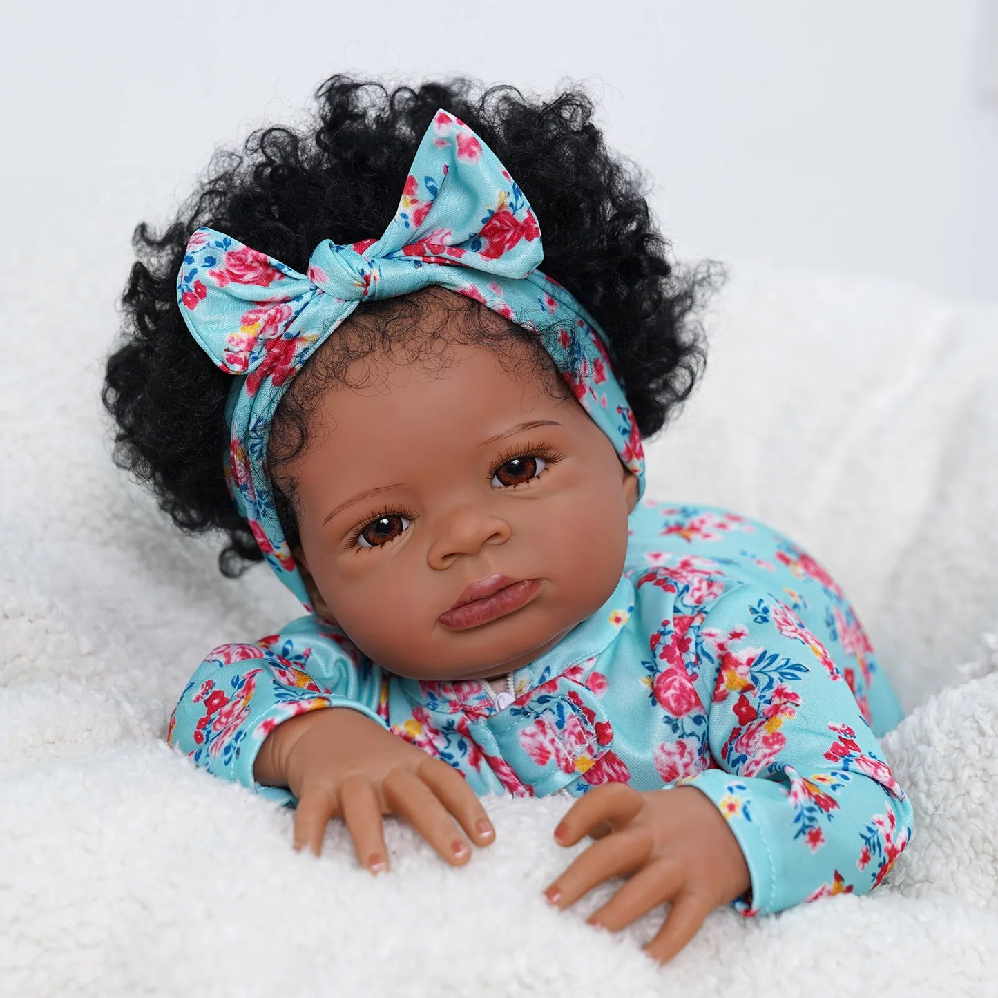 Reborn Baby Doll Cloth Body Handmade Collectible Art Doll Gift