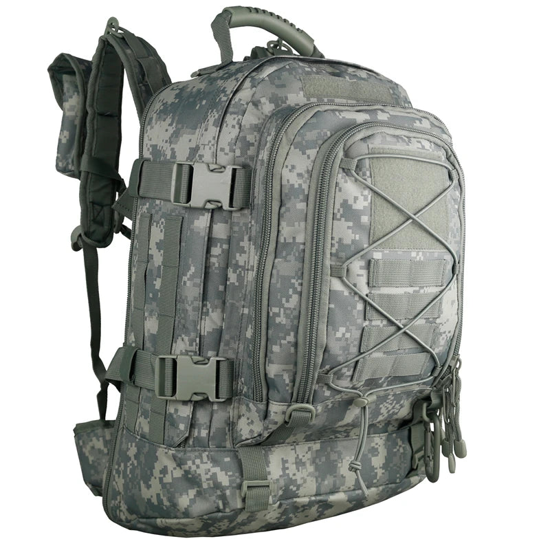65L Outdoor Tactical Backpack, Men's Outdoor Hiking Bag, Large Capacity Rugged Military Style for Traveling or Camping or School