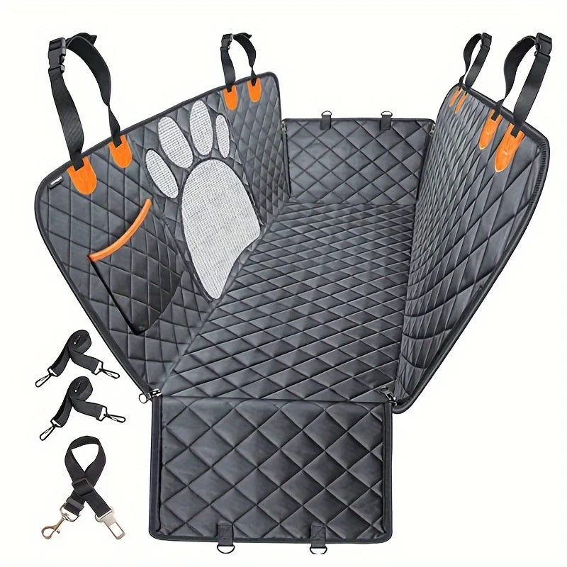 Dog Seat Cover, Hammock, Heavy Duty - Scratch Resistant, Anti Slip,  Rear Seat Cover for travelling with Pets in Cars, Trucks, SUVs.