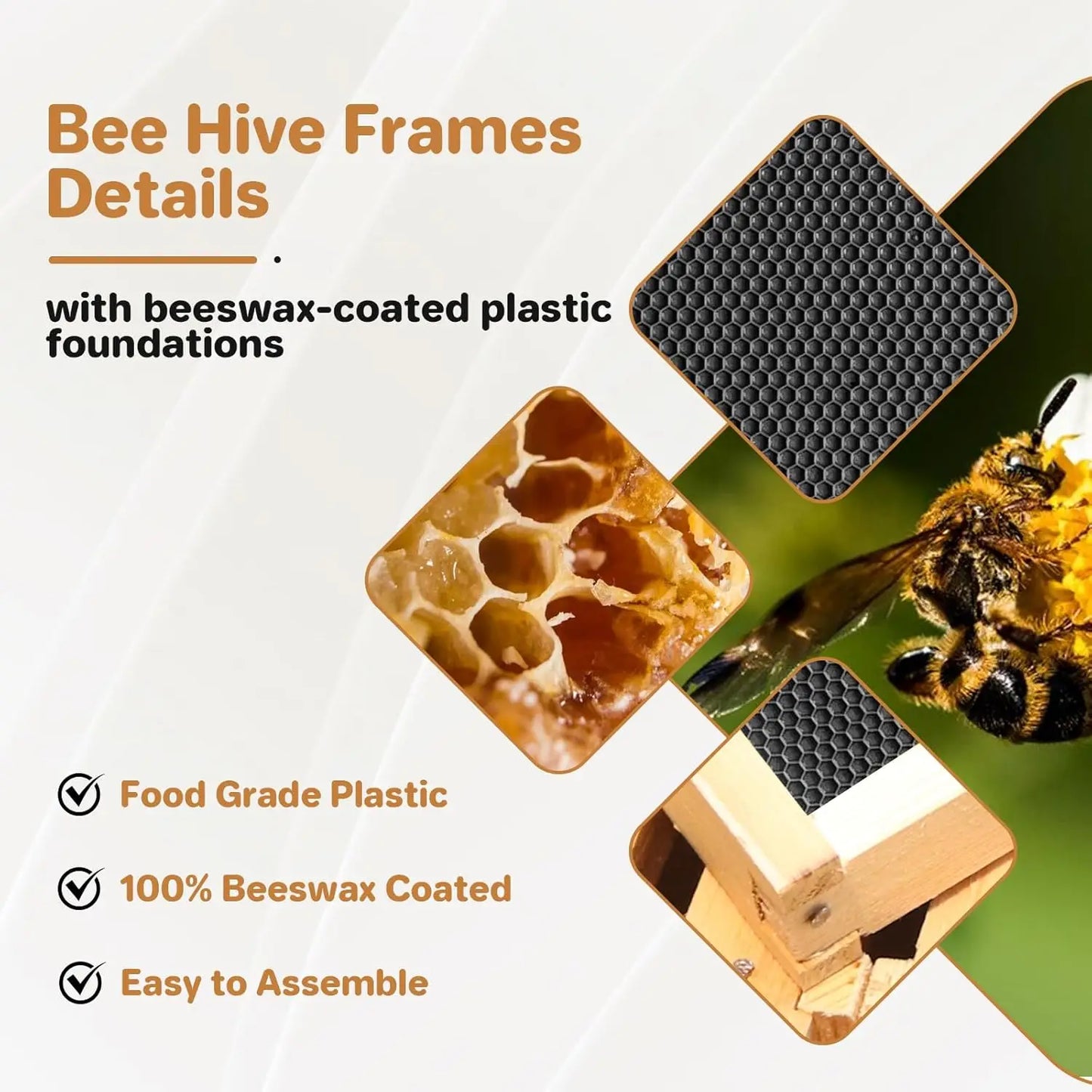 TWISTER.CK Deep Beehive Box With 100% Beeswax Frames