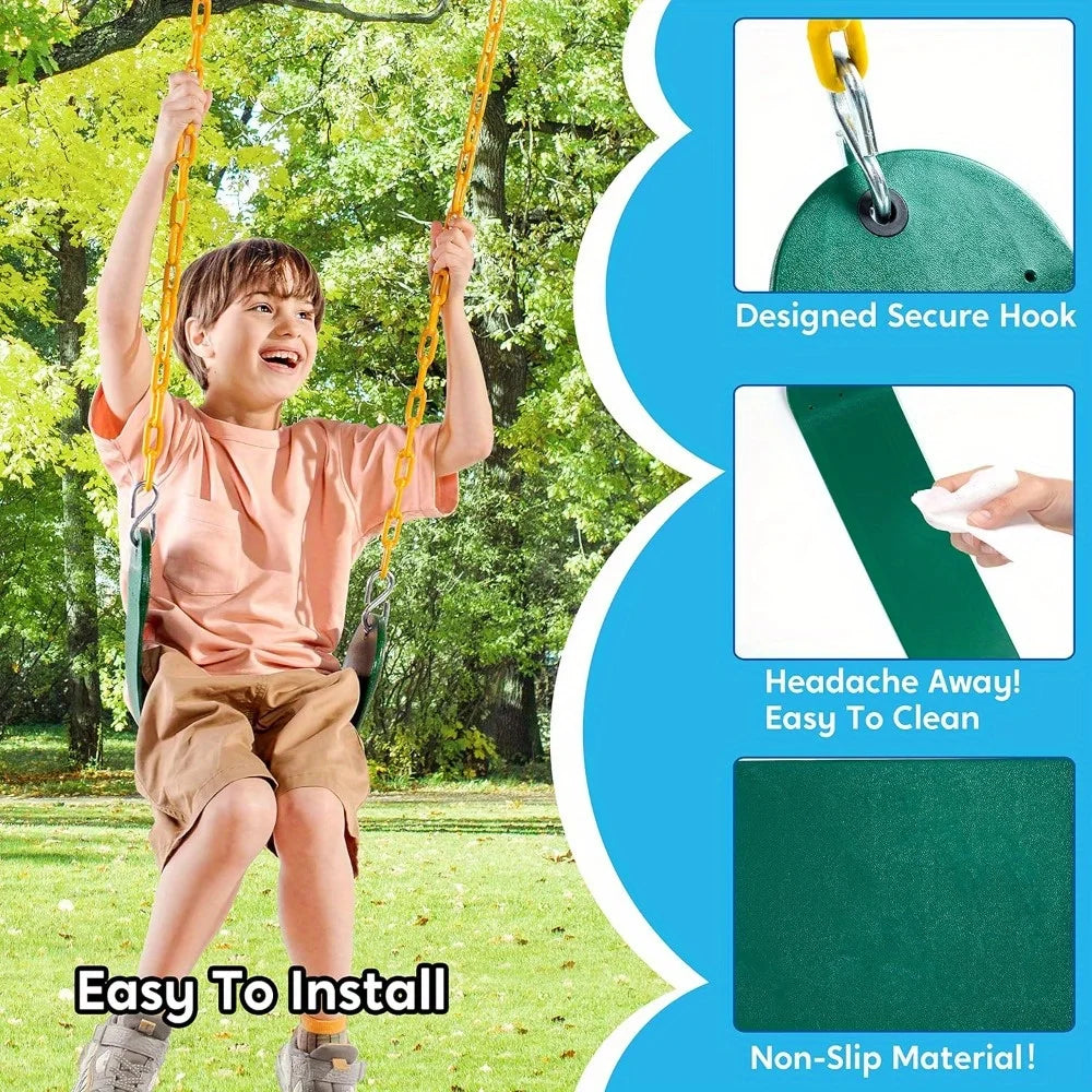 Joyfy 2 Pack Heavy Duty Swing Seats with Snap Hooks