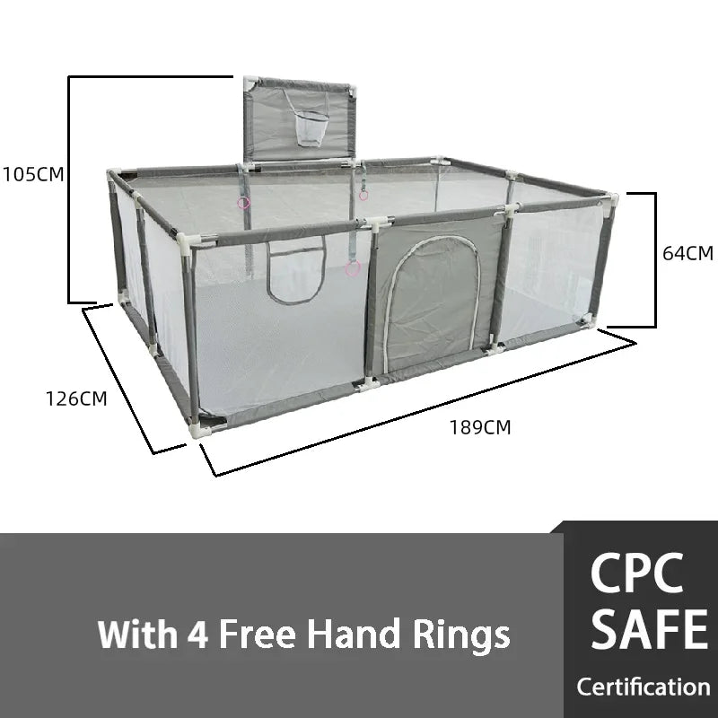 IMBABY Baby Playpen Safe Activity Playground Supports Motor Development