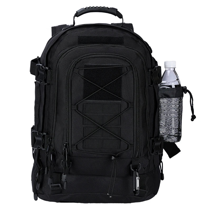 65L Outdoor Tactical Backpack, Men's Outdoor Hiking Bag, Large Capacity Rugged Military Style for Traveling or Camping or School