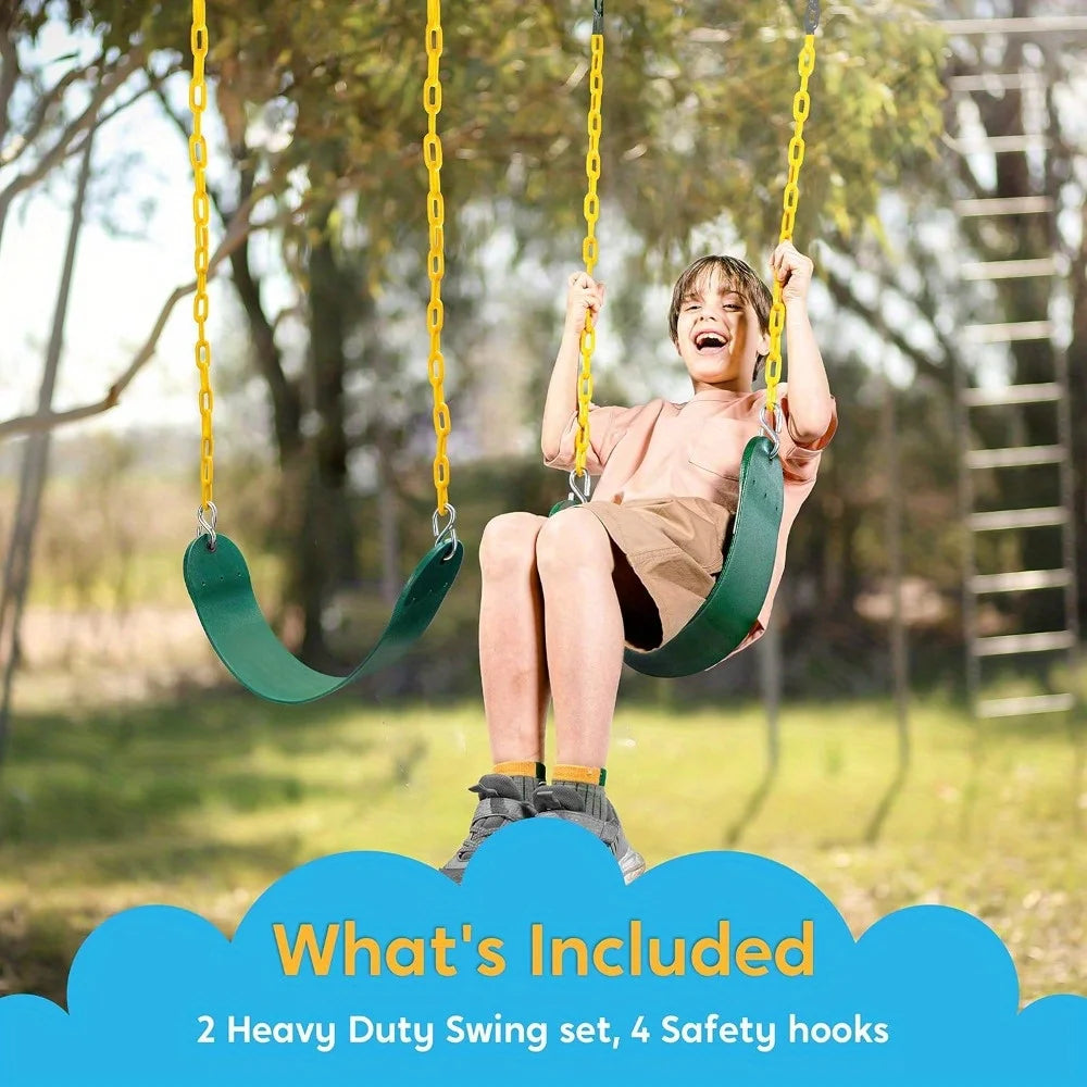 Joyfy 2 Pack Heavy Duty Swing Seats with Snap Hooks