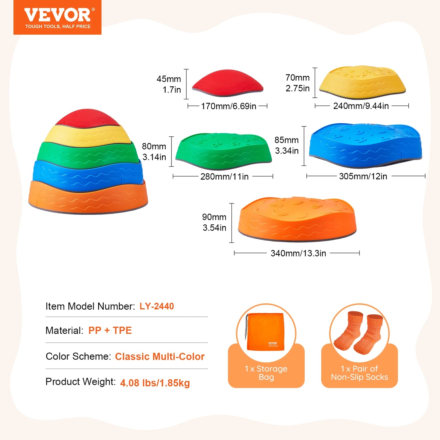 Stepping Stones Indoor Outdoor Play System For Developing Movement and Balance