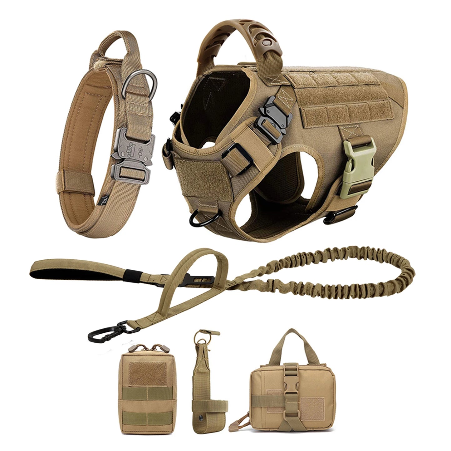 Large Dog Harness, Collar And Leash Set for Training, Walking and Carrying Gear. For Medium to Large Dogs