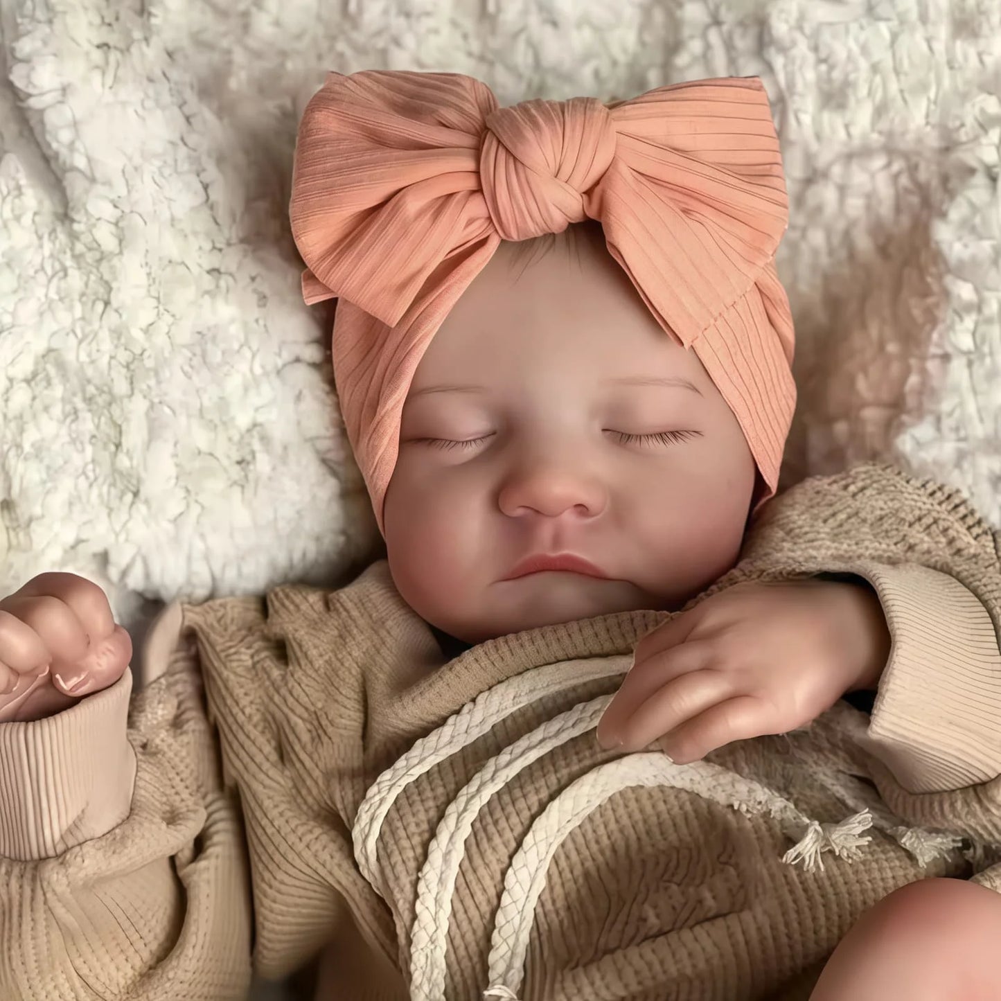 Lifelike Reborn Doll Handmade Art Doll With Vinyl Limbs