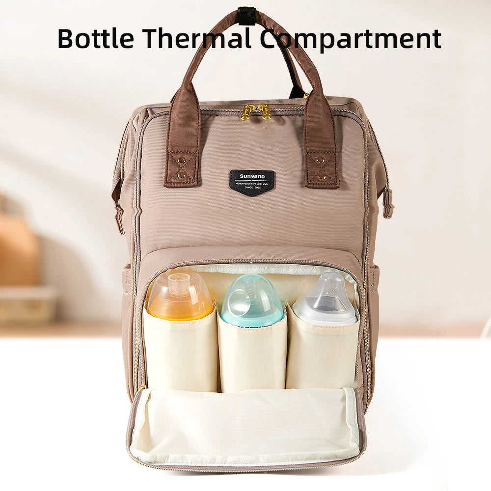 Trendy Diaper Bag, Parent Backpack Multifunction Waterproof Travel Bag