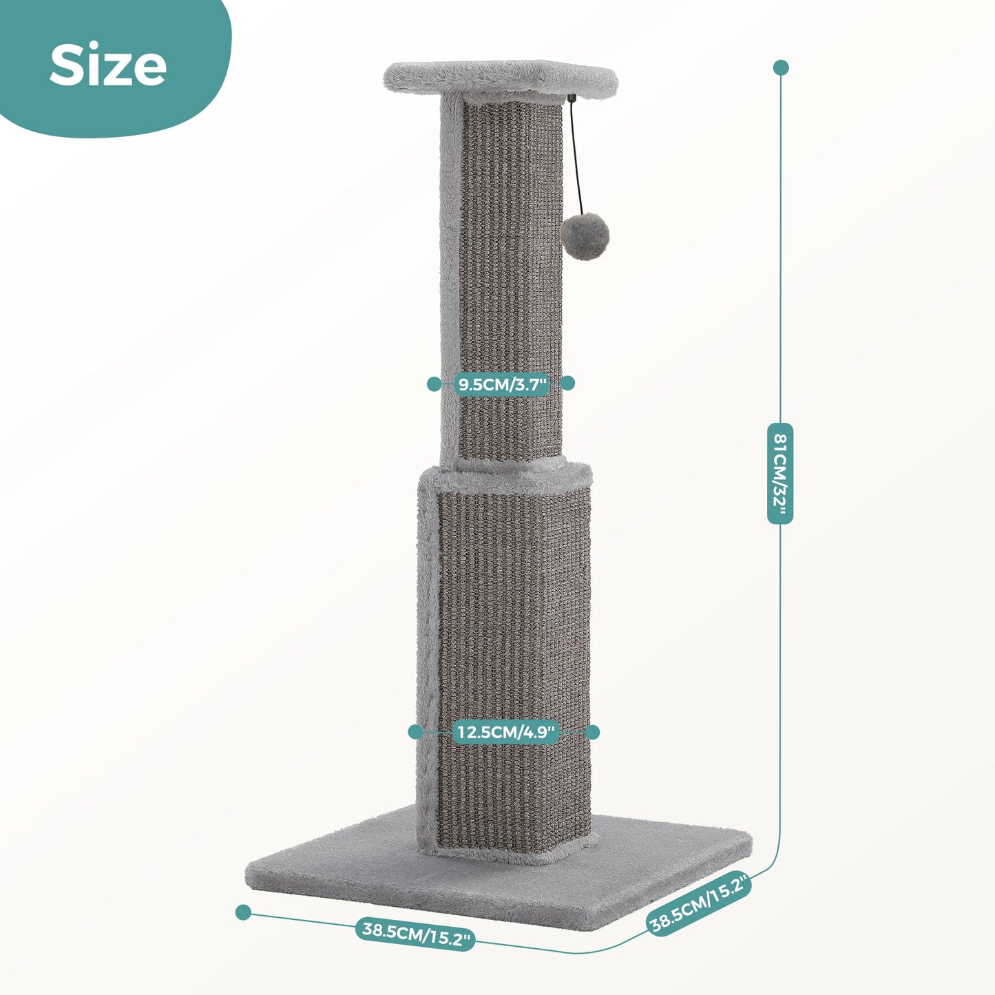 Large Cat Scratching Post for Indoor Cats for Indoor Exercise and Stimulation