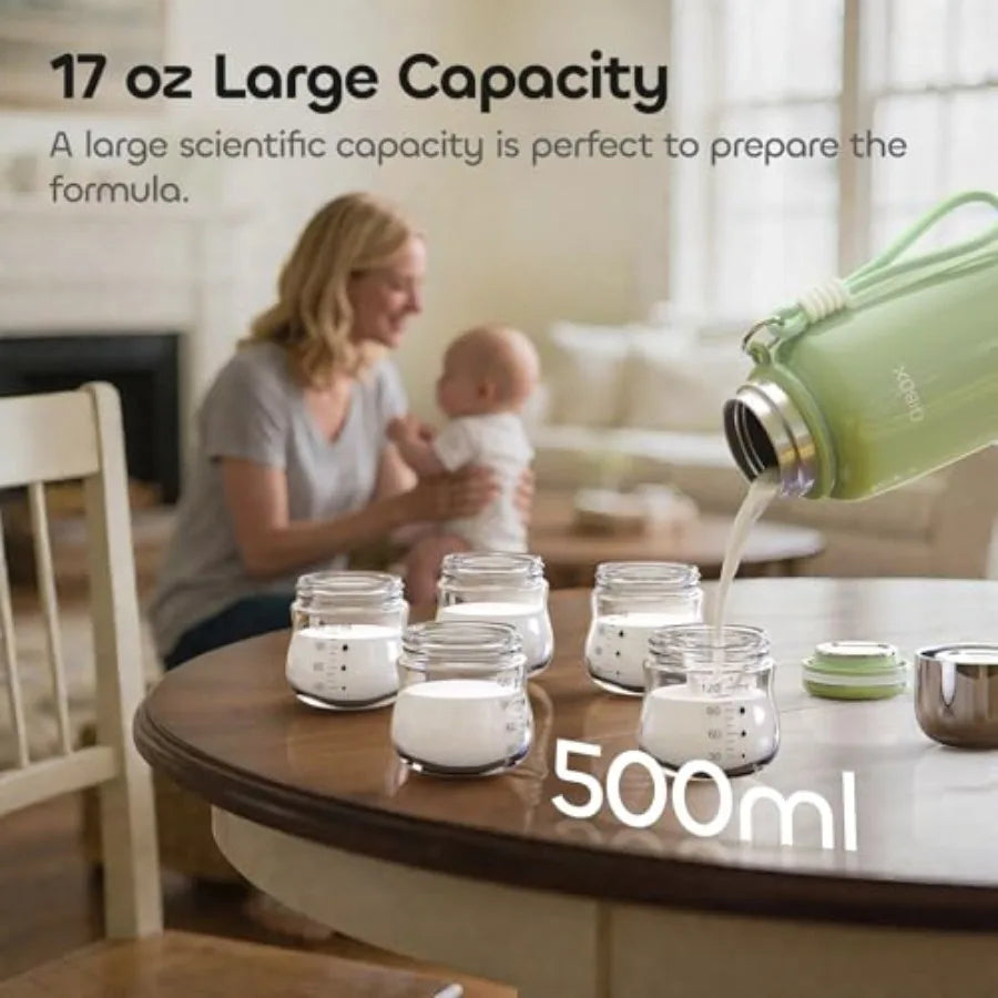 Portable Bottle Warmer for Travel - 3Min Fast Heating of Breast Milk and Formula, 36W Fast Charge, 17 oz Large Capacity, Baby B