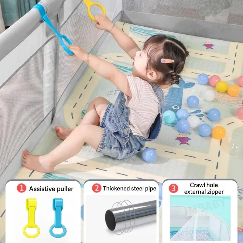 Indoor Outdoor Playpen With Soft Padding and Ball Pit for Your Active Kinders
