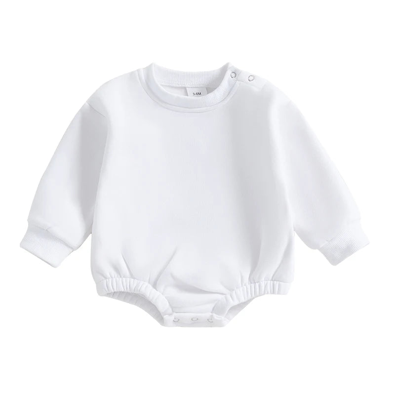 Infant Fleece Hooded Romper Unisex Jumpsuit Soft Cozy