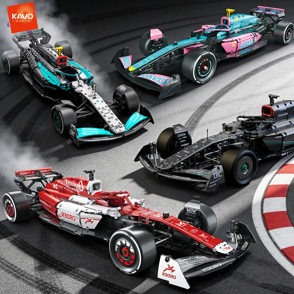 1:8 Scale Formula 1 Style Racing Car, Building Blocks Set for Pre-teens to Adult. Great Construction Set for Birthday or Holiday Gift.