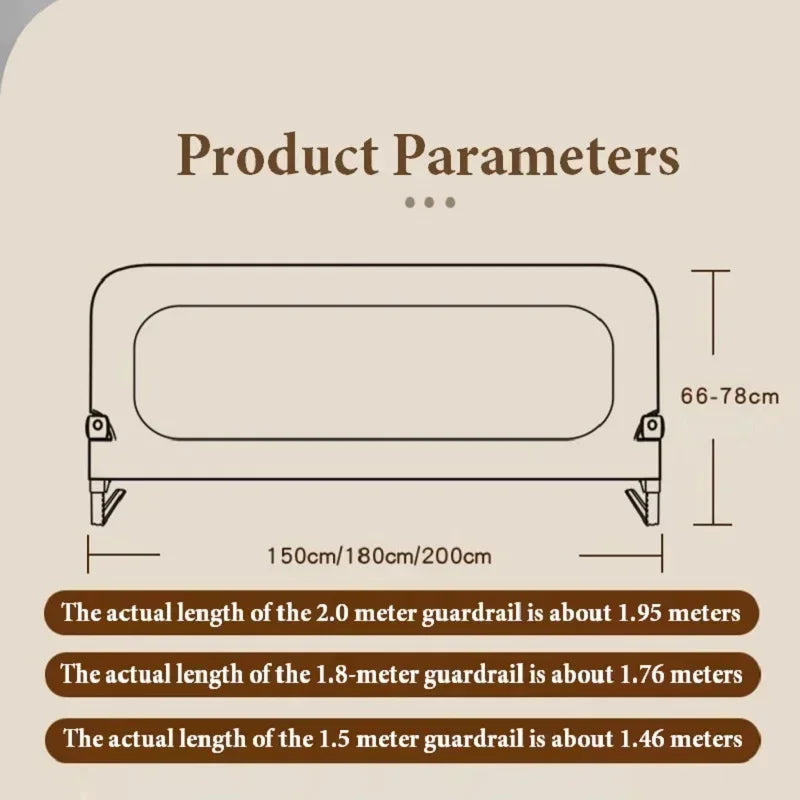 Adjustable, Portable Bed Rail for Toddlers, Padded for Safe Sleeping