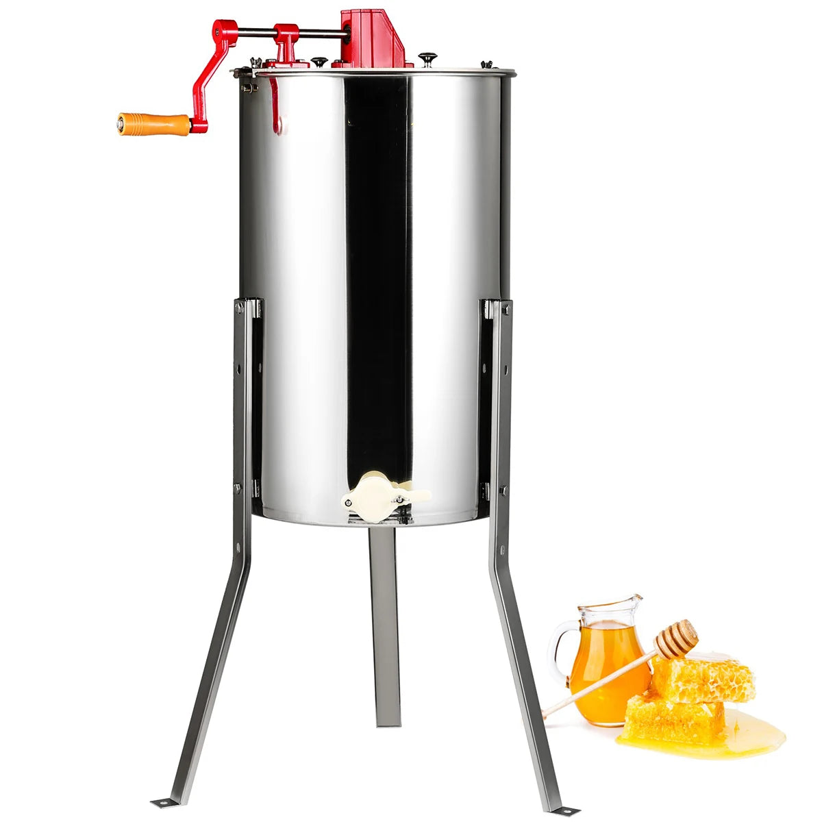 SucceBuy Manual Honey Extractor Stainless Steel Beekeeping Equipment