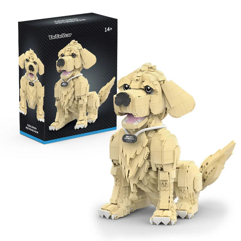 Authentic Golden Retriever Building Blocks 1754pcs Collectible Toy Set