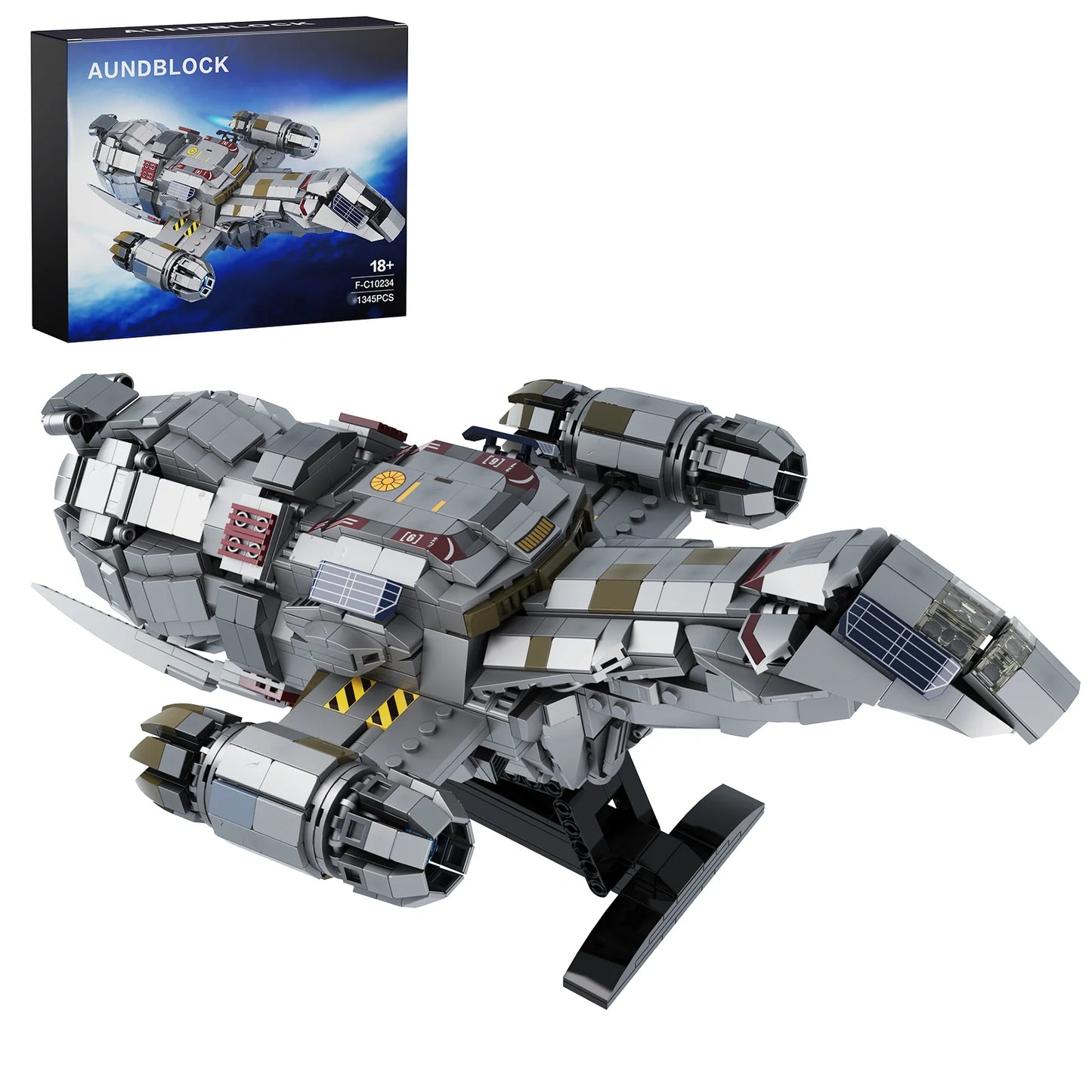 Spaceship Building Blocks Shuttle with Display Stand for kids, families and Space Fans(1345 Pieces).