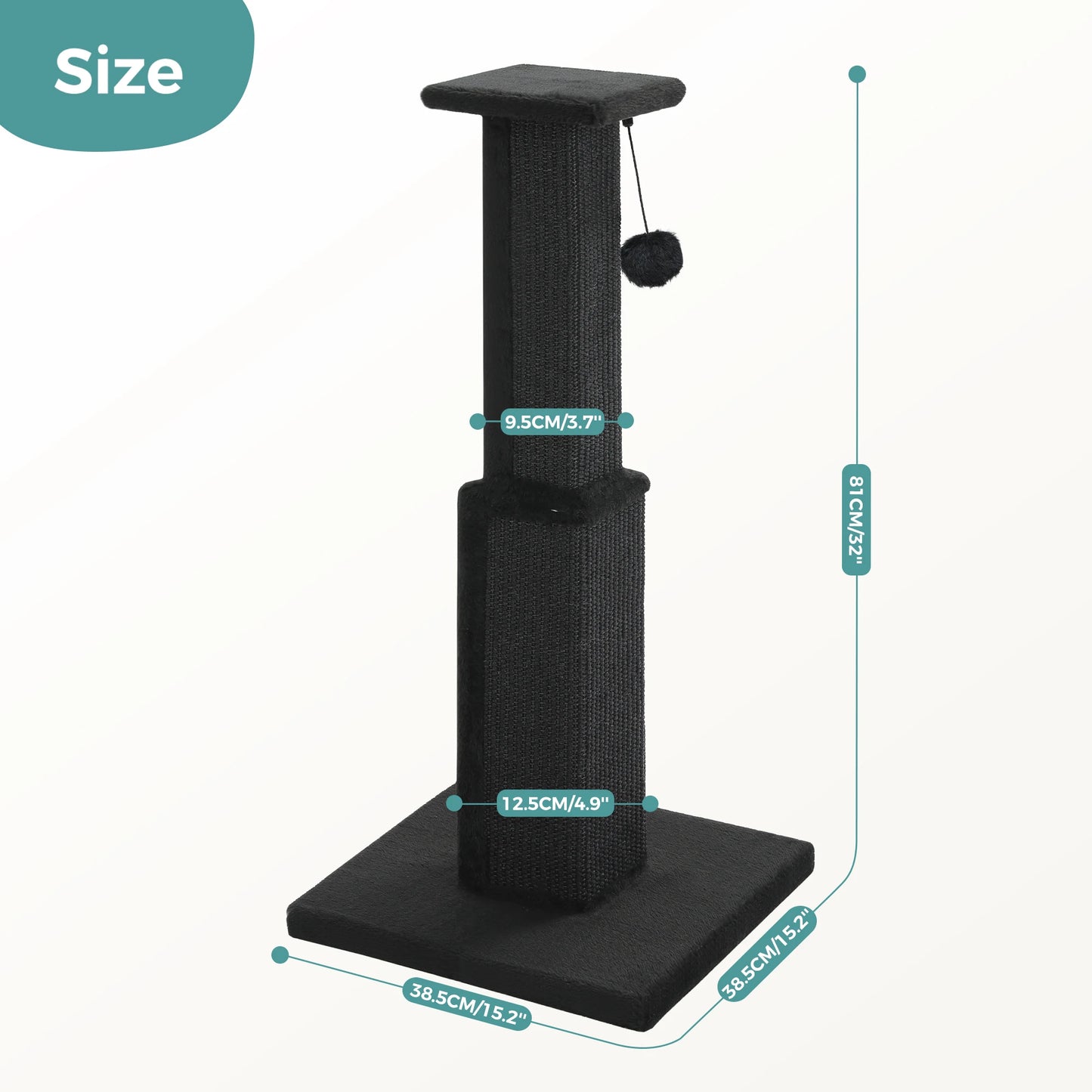 Large Cat Scratching Post for Indoor Cats for Indoor Exercise and Stimulation