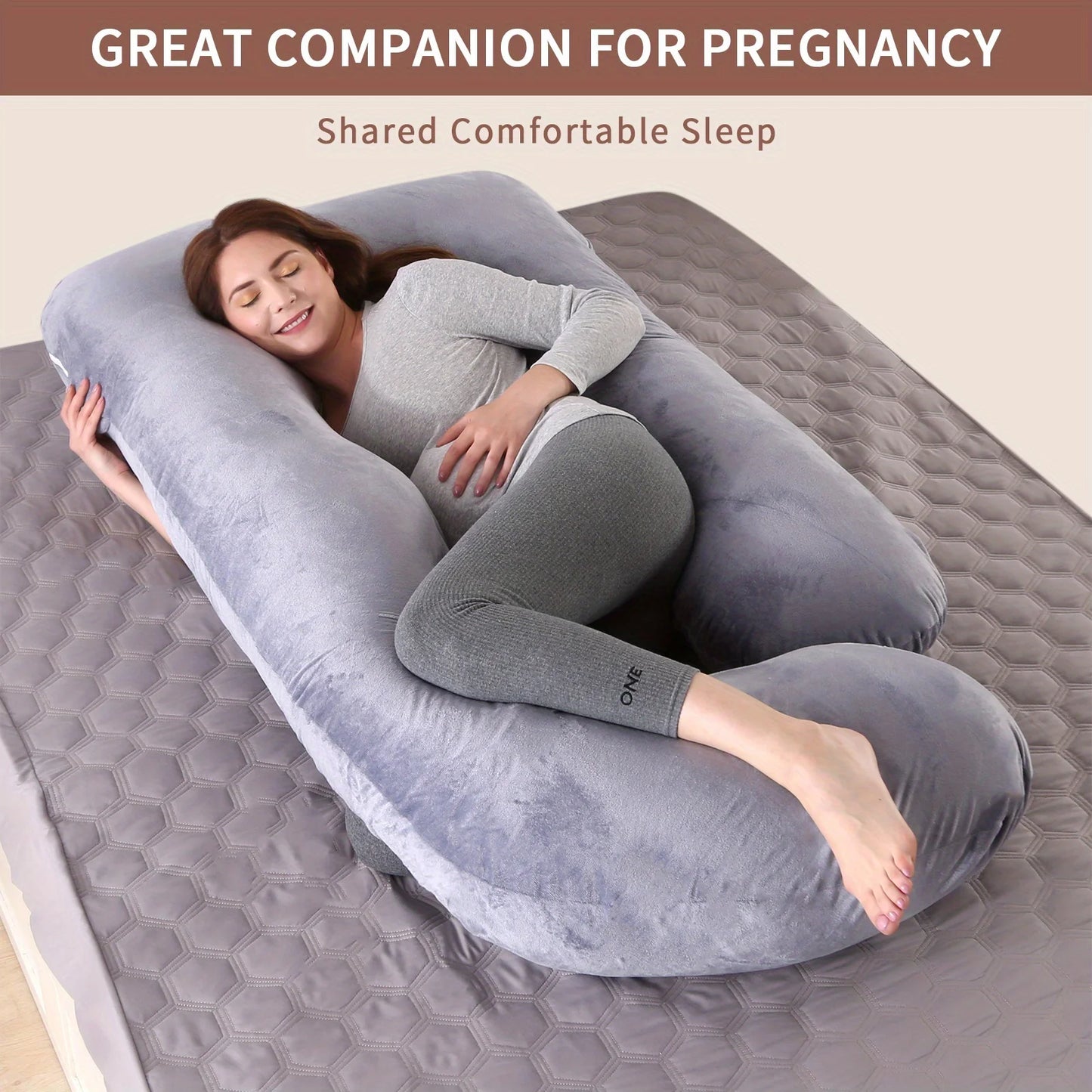 Maternity G-Shaped Detachable Lumbar Pillow for Pregnancy Support