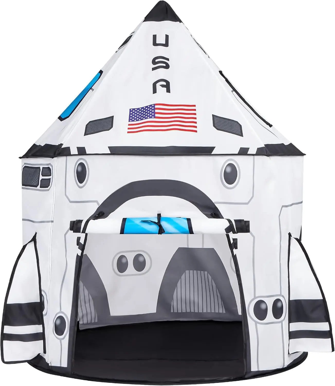 Rocket Ship Play Tents, Pop up Play house with Tunnel, 3-Piece Play Tent for Kids Pretending a Rocket Ship Adventure. Makes great gift for Kinders who enjoy Pretending!