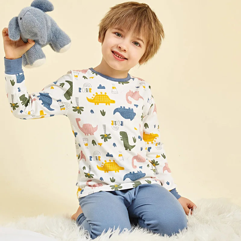 Kids Pajamas for Boys and Girls 2- 10 Years Cotton Sleepwear, Cute Graphic Prints