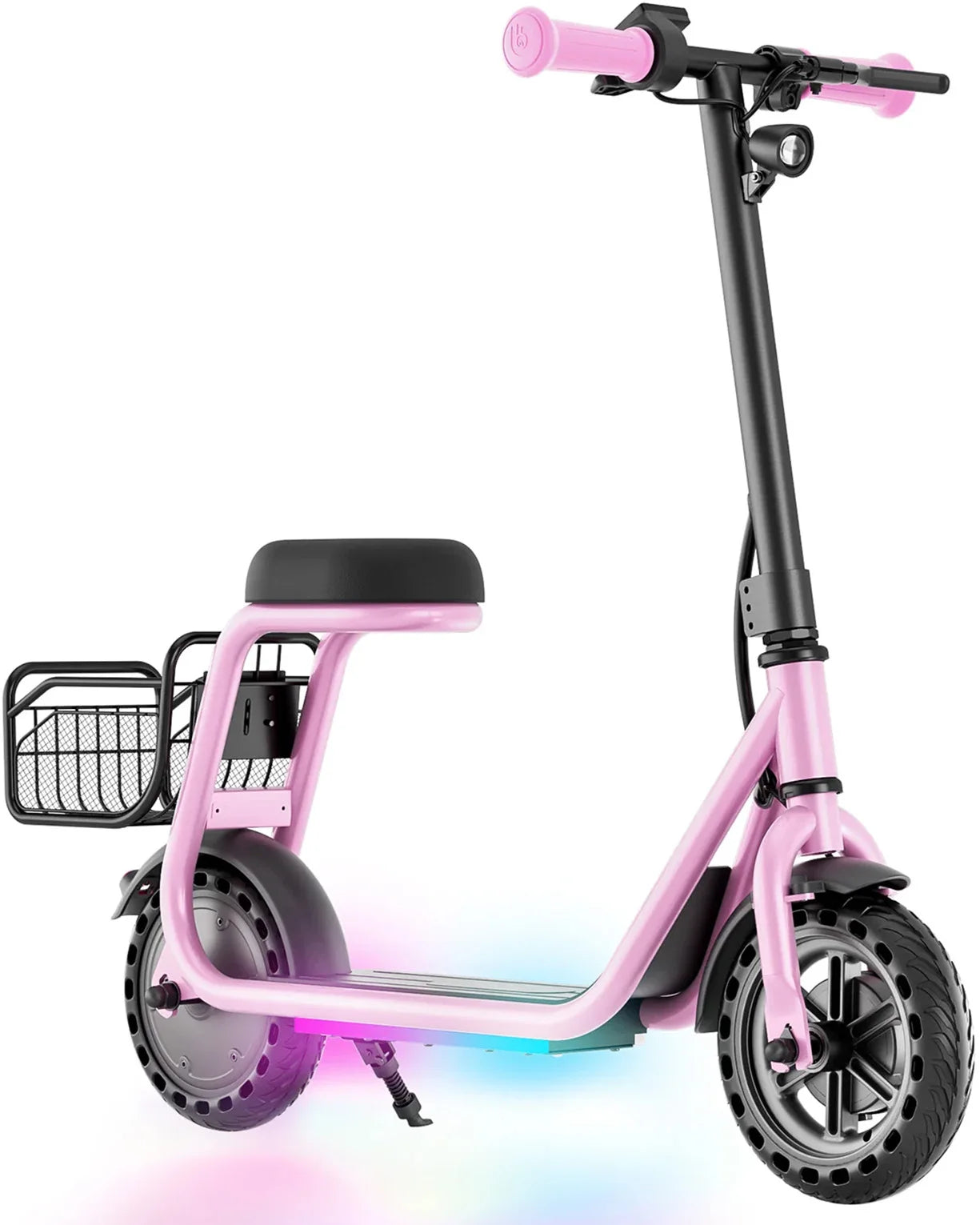 Kids Electric Scooter With Seat, 100W UL Battery with 3 adjustable speeds
