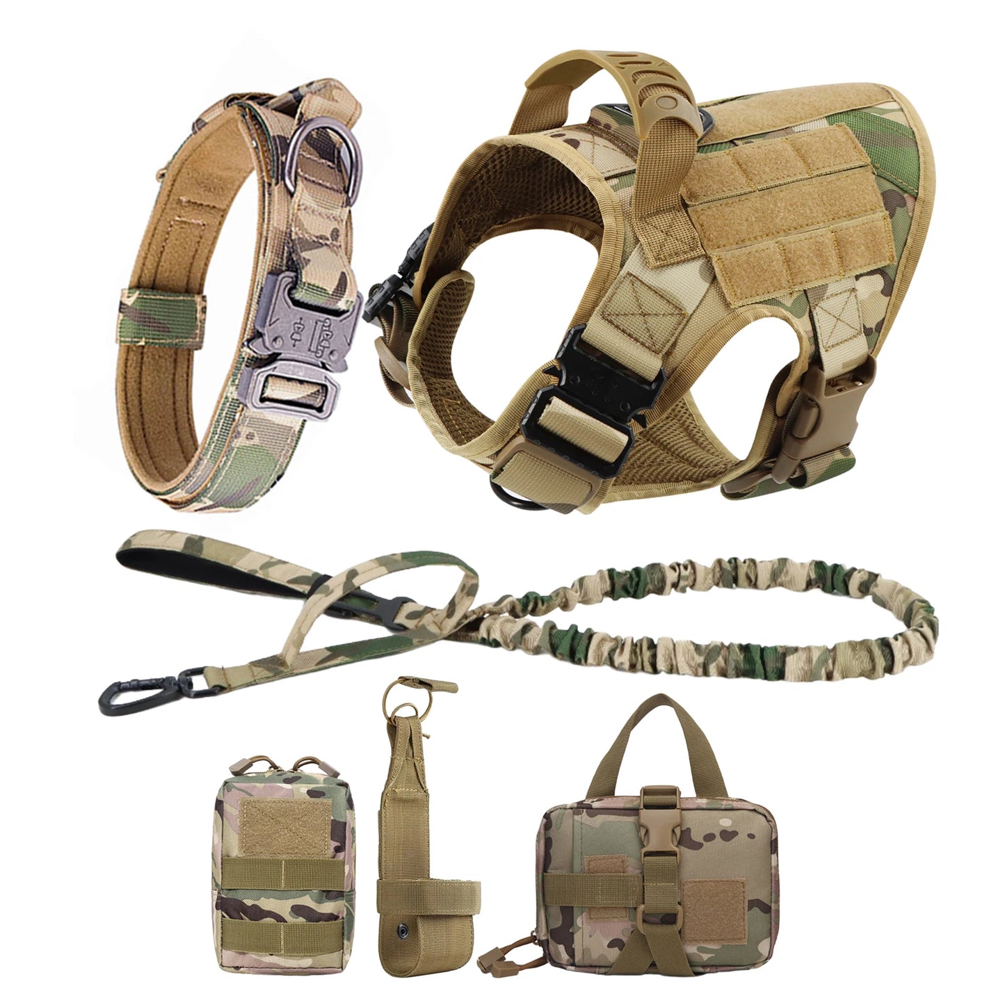 Large Dog Harness, Collar And Leash Set for Training, Walking and Carrying Gear. For Medium to Large Dogs