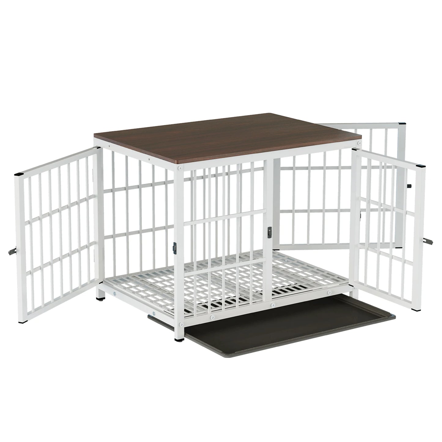 Furniture Style Dog Crate End Table With Three Doors to  make any Pet Owner's Room an Upgrade