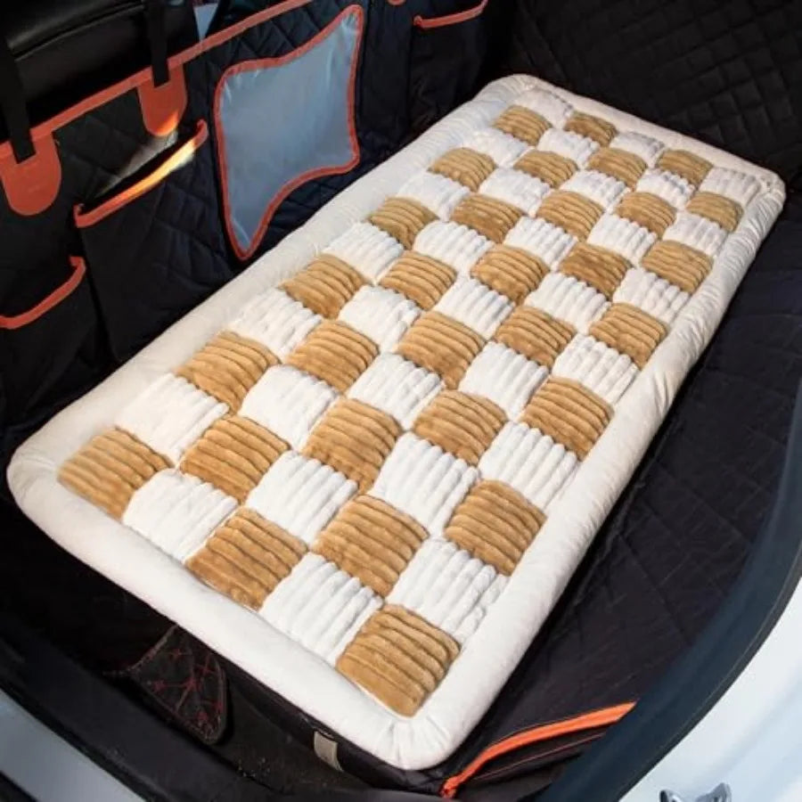 Backseat Pet Bed for Car, Plush Seat Cover, Non-Slip Travel Mat and Backseat Extender