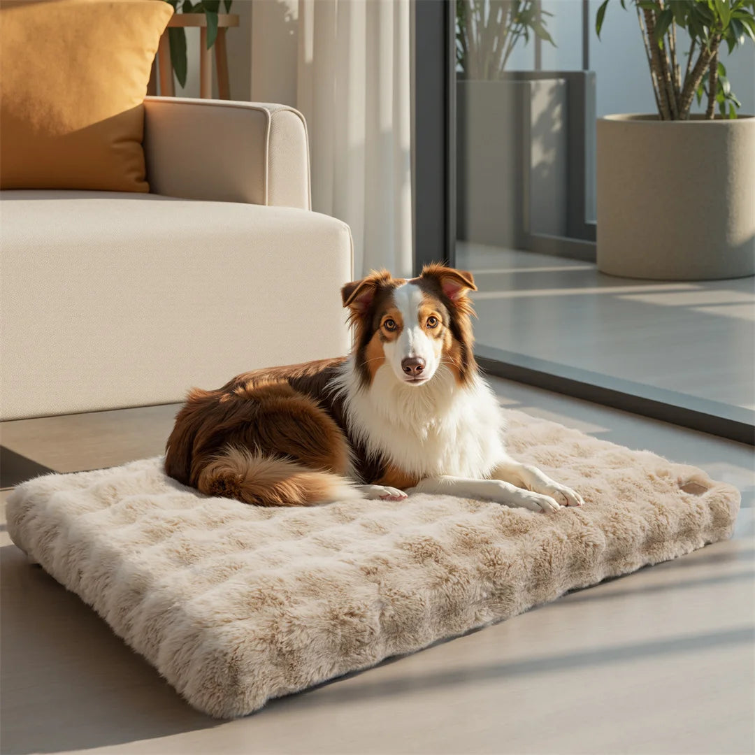 Ultra-Soft Dog Bed with Removable Cover, Machine Washable, Cozy Calming Pet Cushion