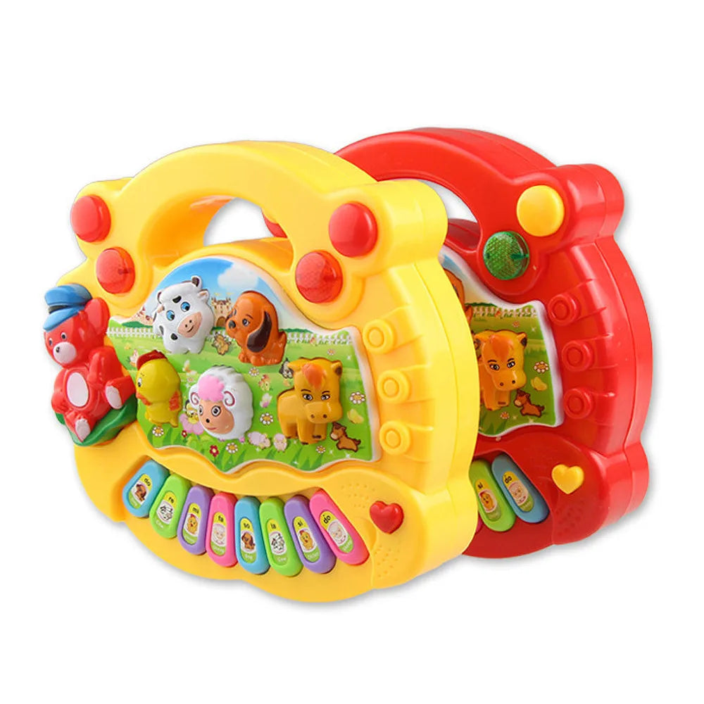 Baby Musical Toy With Animal Sounds Electric Flashing Kids Piano Keyboard