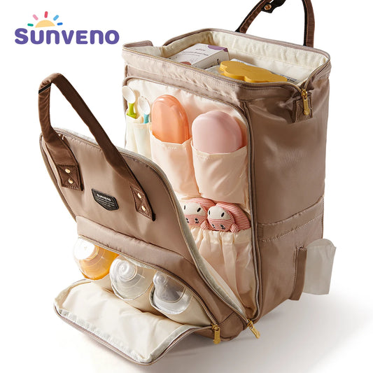 Trendy Diaper Bag, Parent Backpack Multifunction Waterproof Travel Bag