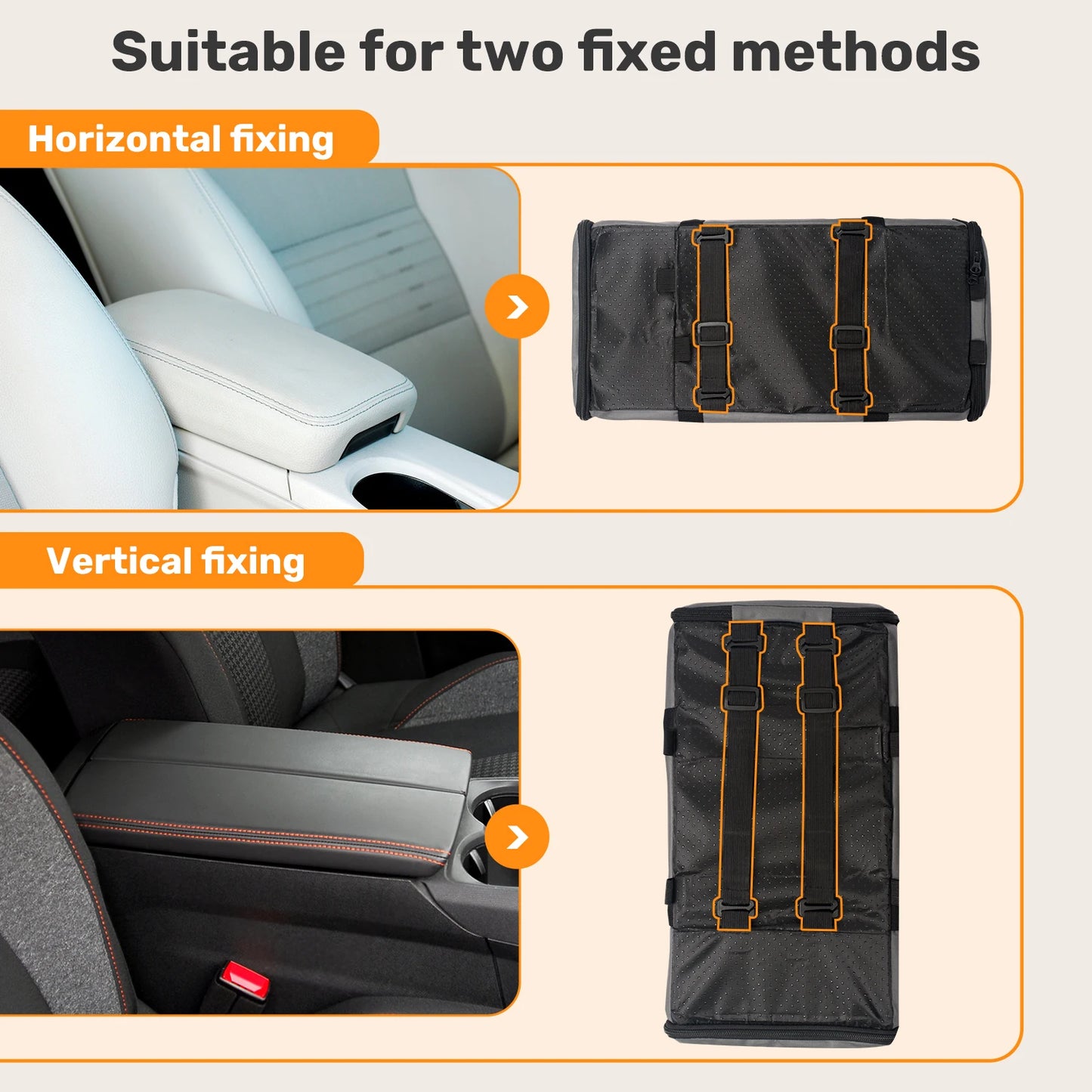 Removable and Washable Car Seat for Small Dogs and Cats -  Console Travel Bed