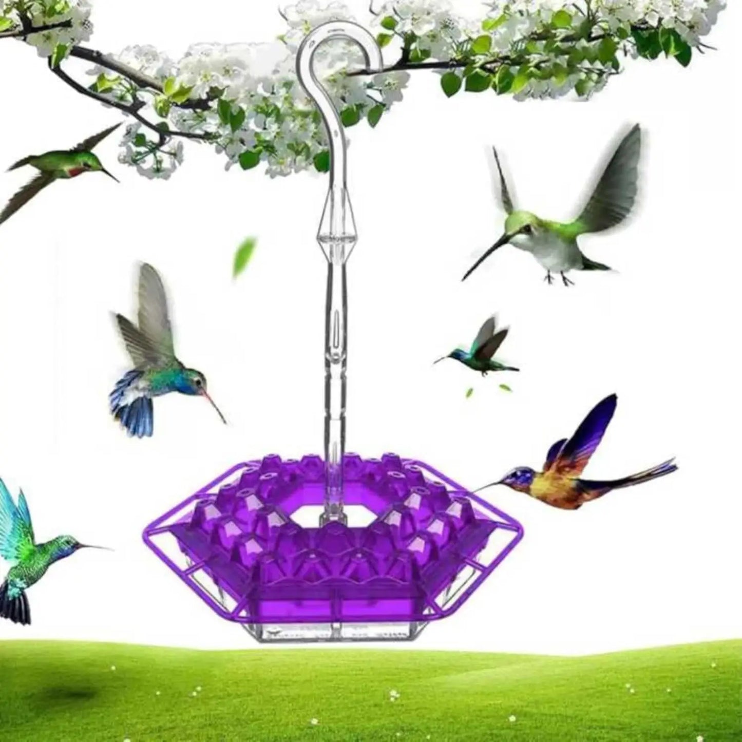 Hummingbird Feeders | Outdoor Hanging Leak-Proof Feeder With 30 Feeding Ports | Built-in Moat, Easy-Fill to attract Hummingbirds to your Yard.