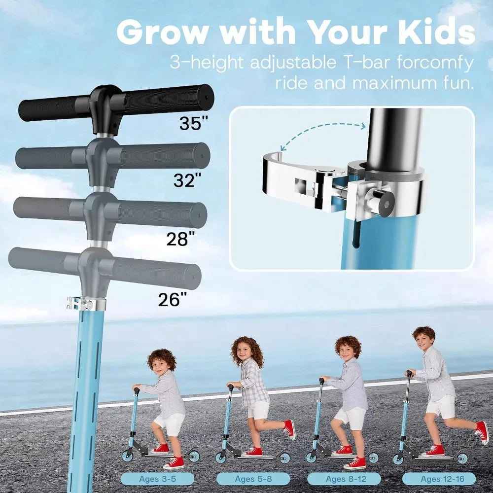 2 Wheel Foldable Scooter for Kids With Light Up Wheels