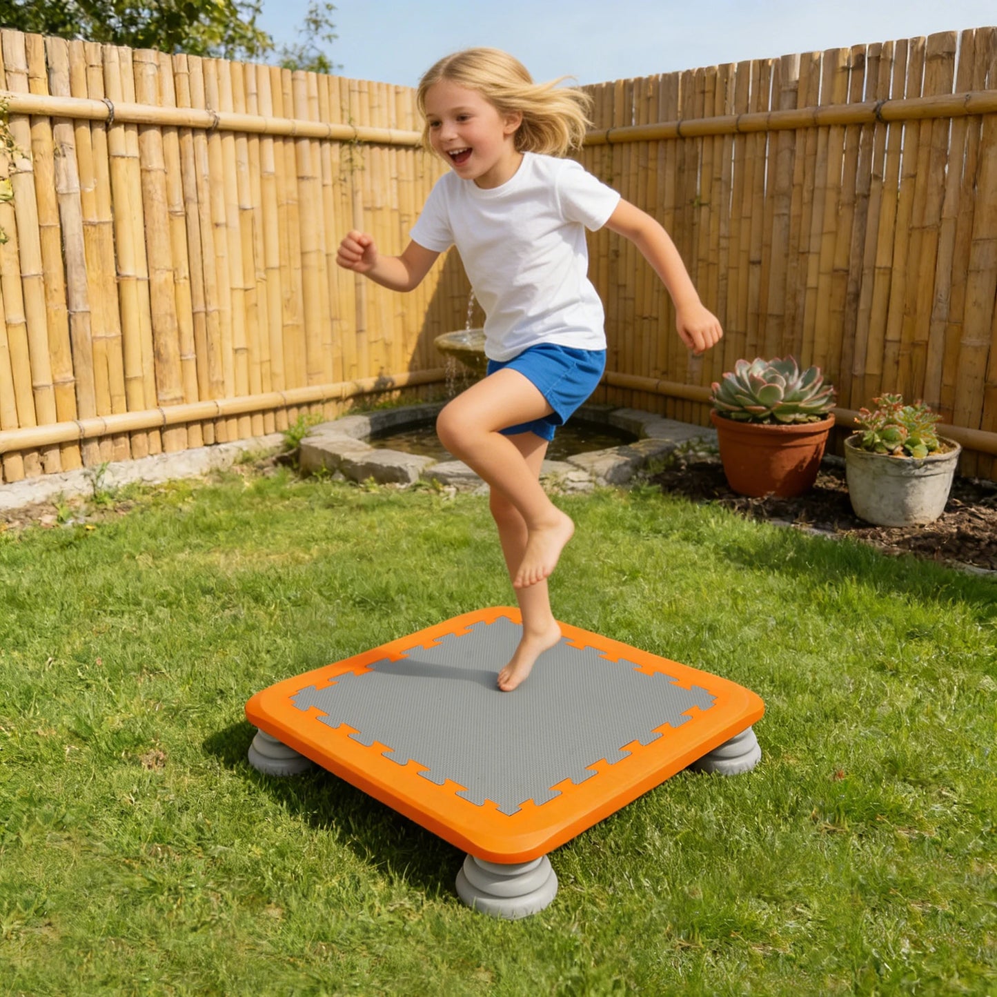 Anti Slip Sensory Jump Pad For Kids Trampoline Portable Indoor Outdoor Play