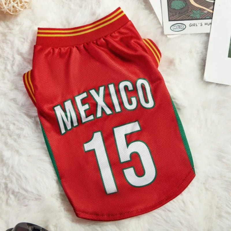 Mesh Breathable Dog Jersey For Sporty Pets -  Dress Up Your Pet