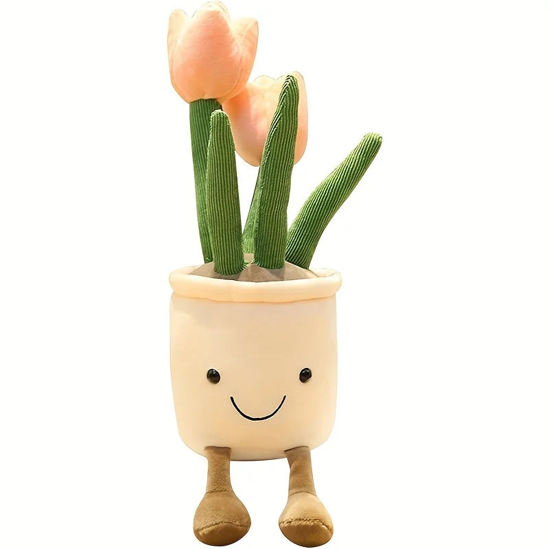 Flower Plush Toy Soft Plushie For Desk Decor Gift Lovers