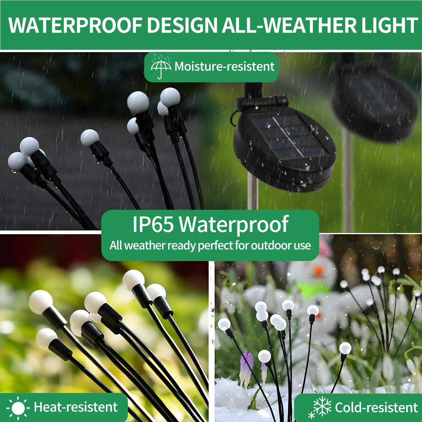 Solar Firefly Lights Outdoor LED Garden Pathway Decor