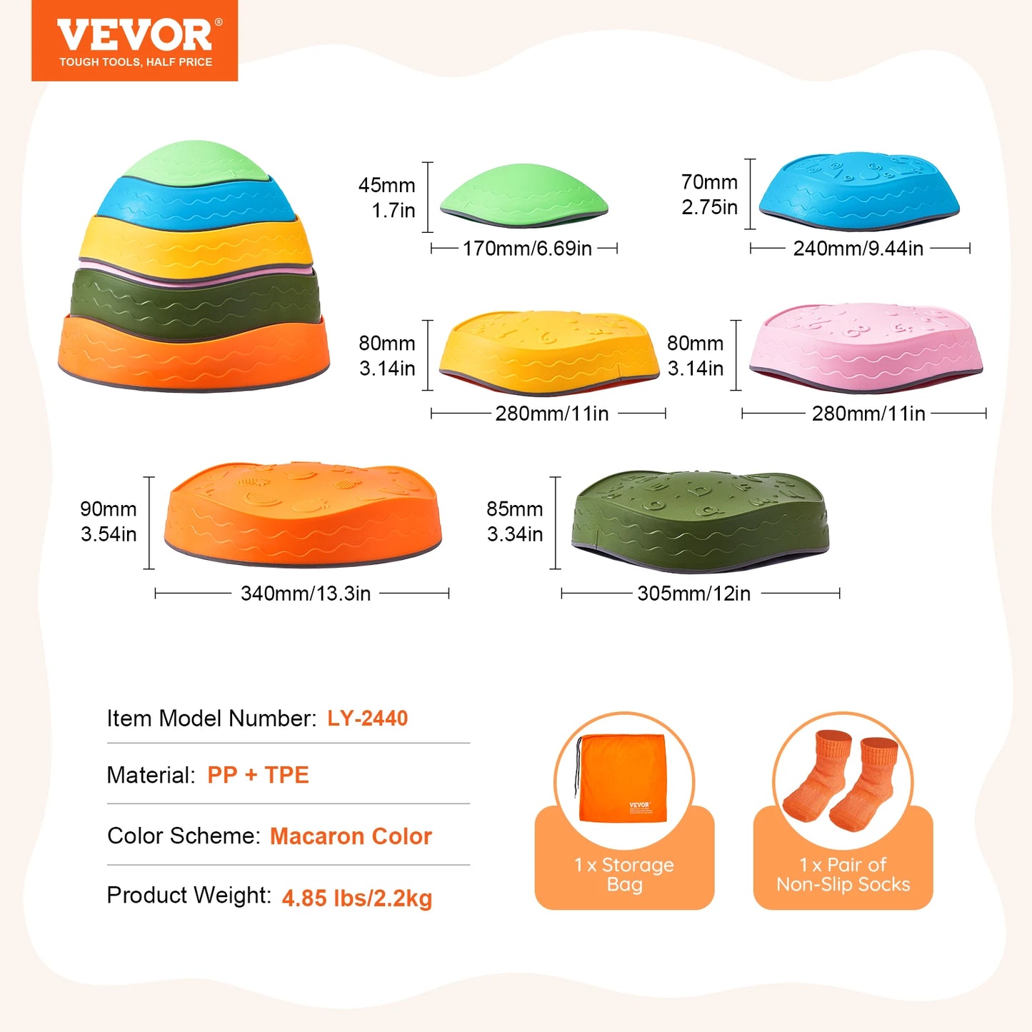 Stepping Stones Indoor Outdoor Play System For Developing Movement and Balance