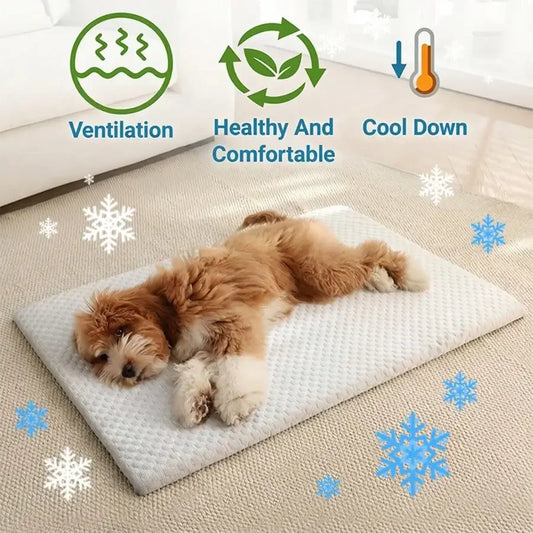 Cooling Pet Bed And Resting Mat Non Slip Washable Cotton All Seasons Small Pets