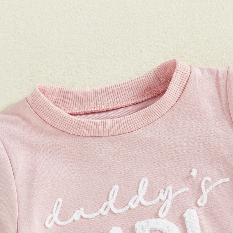 Baby Girl Romper With Floral Embroidery And Ruffle Sleeves