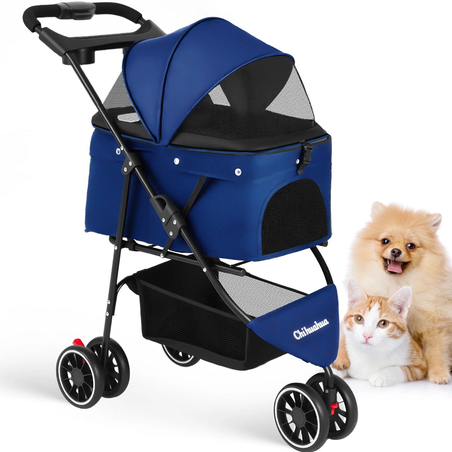 Stylish Pet Stroller, Foldable Carrier For Outdoors And Travel when your Pet needs a Lift!