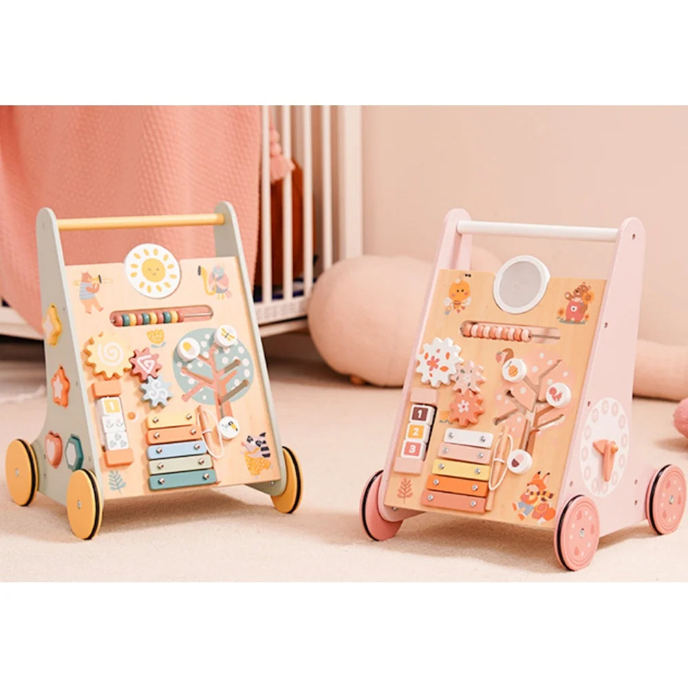Robud Wooden Baby Walker With Wheels Montessori Push Toys