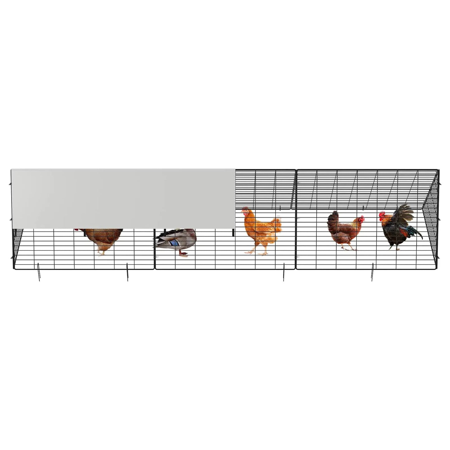 HiMISS Metal Chicken Tunnel Outdoor Yard Poultry Cage For Hens