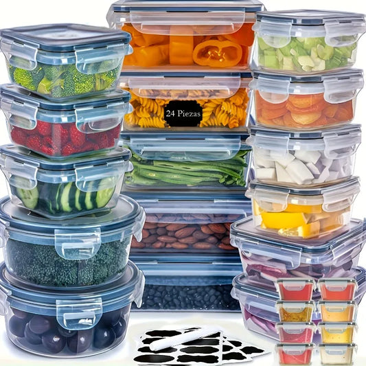 Airtight Food Storage Set With BPA-Free Containers And Labels
