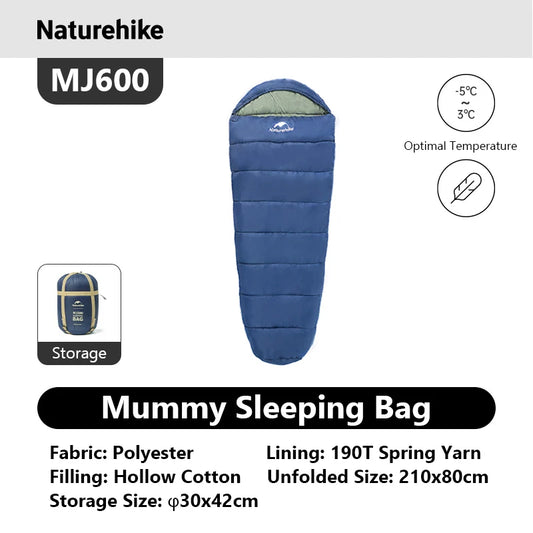 Ultra Warm Mummy Sleeping Bag For Adults that Camp Out, made with washable Polyester